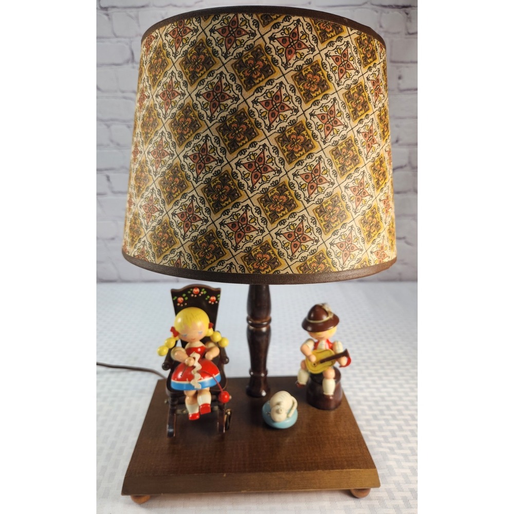 Vtg Lamp Wind Up Music Motion German Animated Lullaby Nursery Originals Rocking